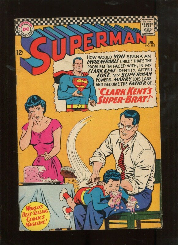 Superman #192 (DC Comics), raw comic book in 7.0 condition — front cover