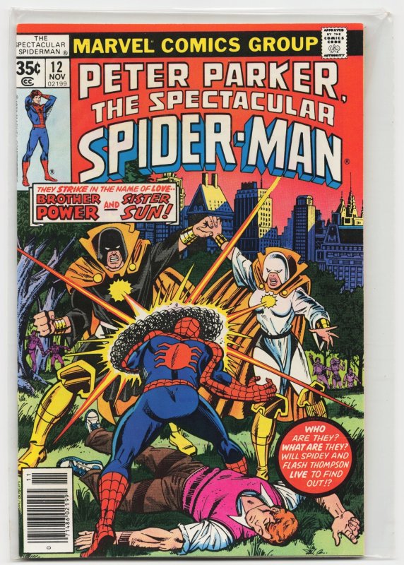 The Spectacular Spider-Man #12 (Marvel Comics, 1977), raw, ungraded comic book — front cover