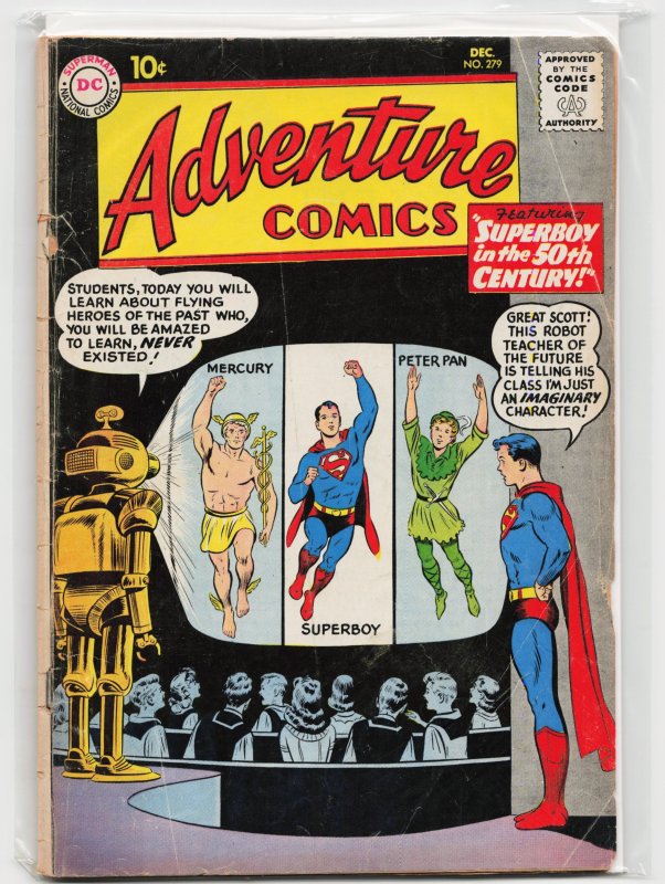 Adventure Comics #279 (DC Comics, 1960), raw, ungraded comic book — front cover