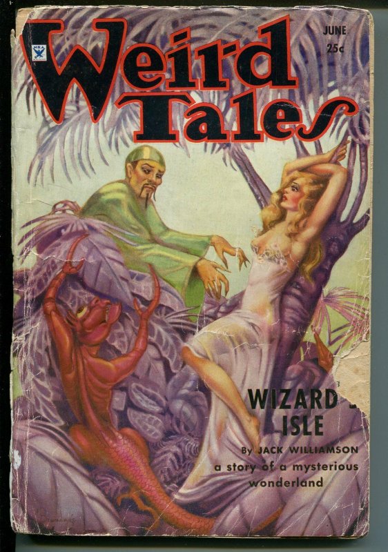 Weird Tales-6/1934-pulp Fiction-spicy Good Girl Art-Brundage-Witch Isle-GOOD, raw, ungraded comic book — front cover