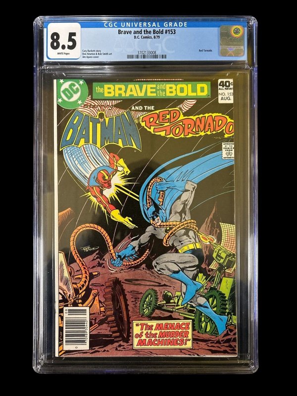The Brave and the Bold #153 (DC Comics, 1979), CGC 8.5 graded comic book, Universal Blue label — front cover in its holder