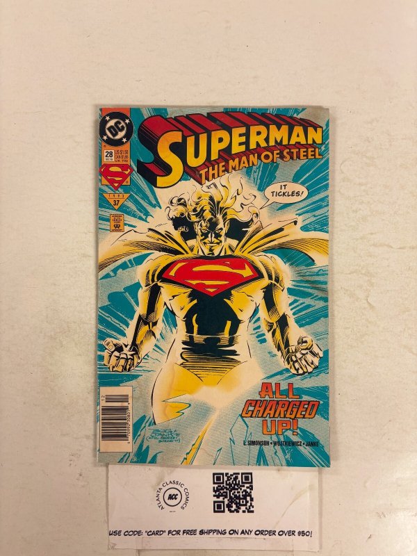 Superman the Man of Steel #28 (DC Comics), raw comic book in FN condition — front cover