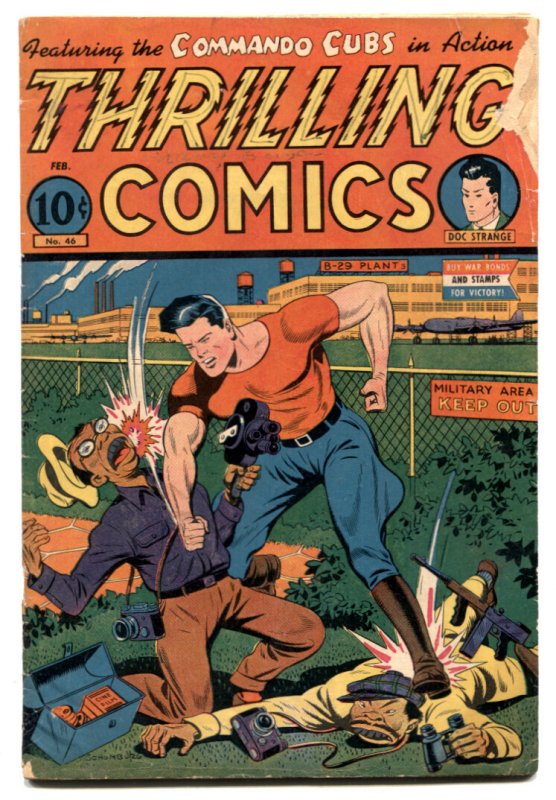 Thrilling Comics #46 (1944), raw, ungraded comic book — front cover