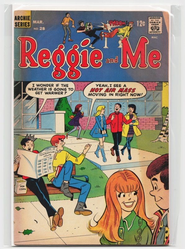 Reggie and Me #28 (Archie Comics, 1968), raw, ungraded comic book — front cover
