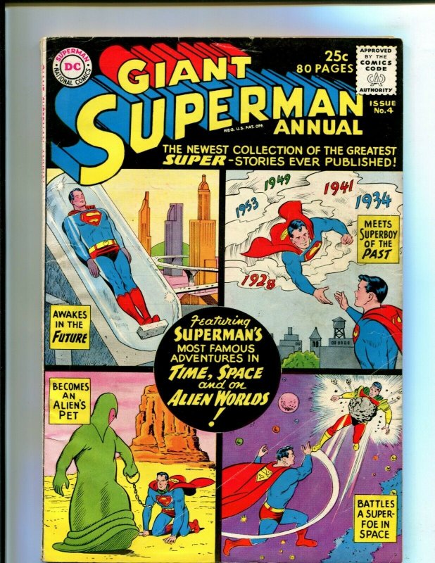Superman Annual #4 (DC Comics, 1961), raw comic book in 5.0 condition — front cover