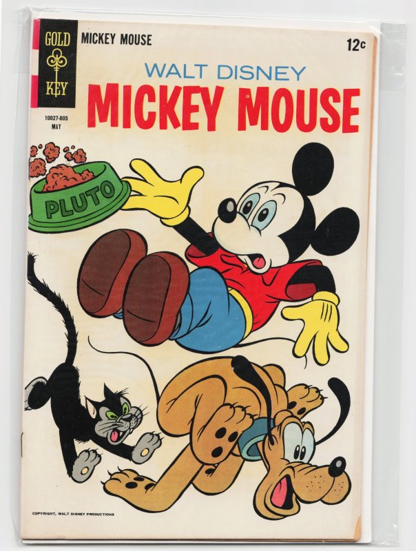 Mickey Mouse #117 (Gold Key, 1968), raw, ungraded comic book — front cover