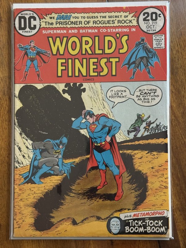 World's Finest Comics #219 (DC Comics, 1973), raw comic book in FN- 5.5 condition — front cover