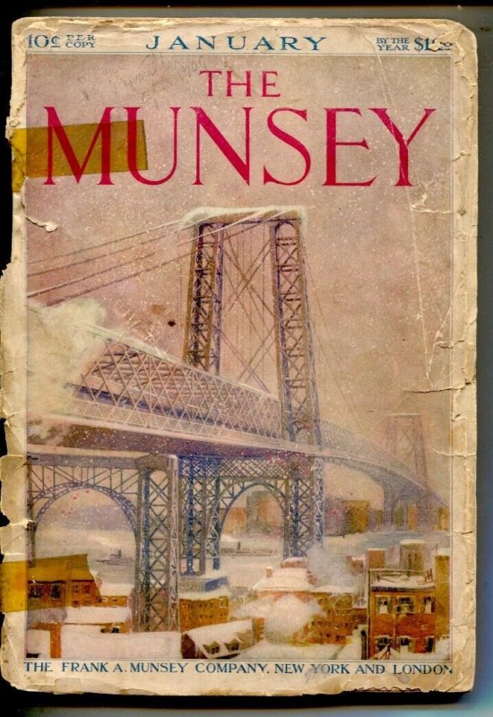 Pulp: Munsey 1/1906-Classic Cover-pulp Thrills-vintage Ads-"The Automobile I..., raw, ungraded comic book — front cover