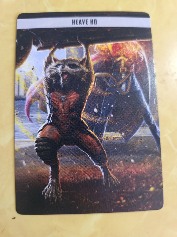 Marvel Crisis Protocol Game Card Heave Ho (Marvel Comics), raw, ungraded comic book — front cover