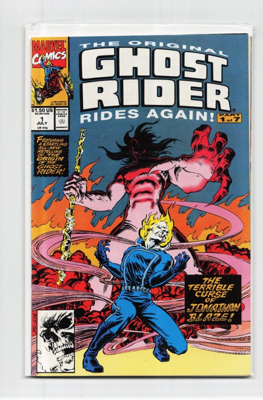 The Original Ghost Rider Rides Again #2 (1991), raw, ungraded comic book — front cover