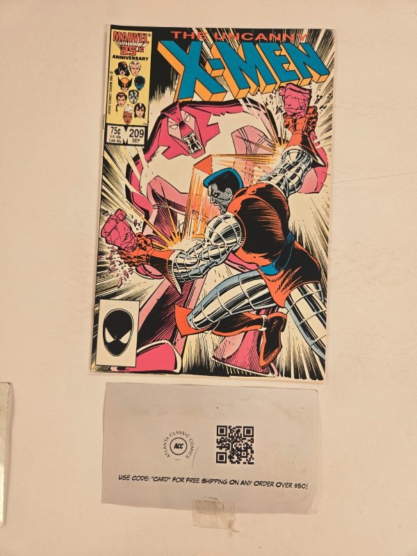 Uncanny X-Men #209 (Marvel Comics, 1986), raw comic book in NM condition — front cover