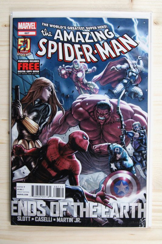 The Amazing Spider-Man #687 (Marvel Comics, 2012), raw comic book in NM 9.4 condition — front cover