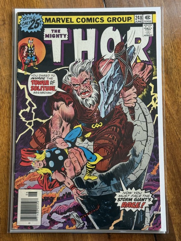 The Mighty Thor #248 (Marvel Comics, 1976), raw comic book in FN+ 6.5 condition — front cover