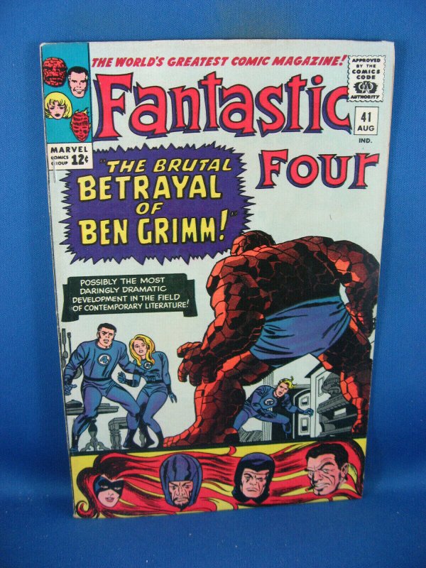 Fantastic Four #41 (Marvel Comics, 1965), raw comic book in VF- condition — front cover