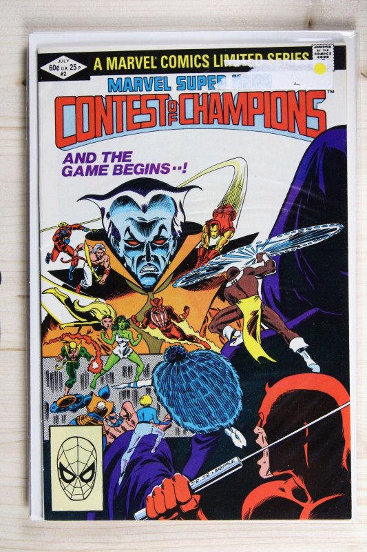 Marvel Super Hero Contest of Champions #2 (Marvel Comics, 1982), raw comic book in NM- 9.2 condition — front cover