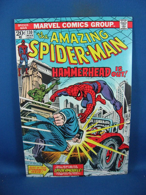 Amazing Spider-Man #130 (Marvel Comics, 1974), raw comic book in VF condition — front cover