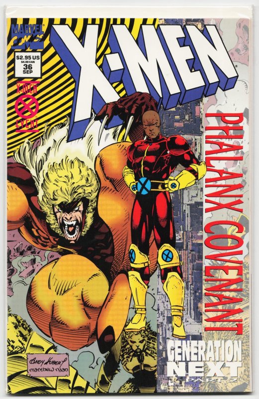 X-Men #36 (Marvel Comics, 1994), raw, ungraded comic book — front cover