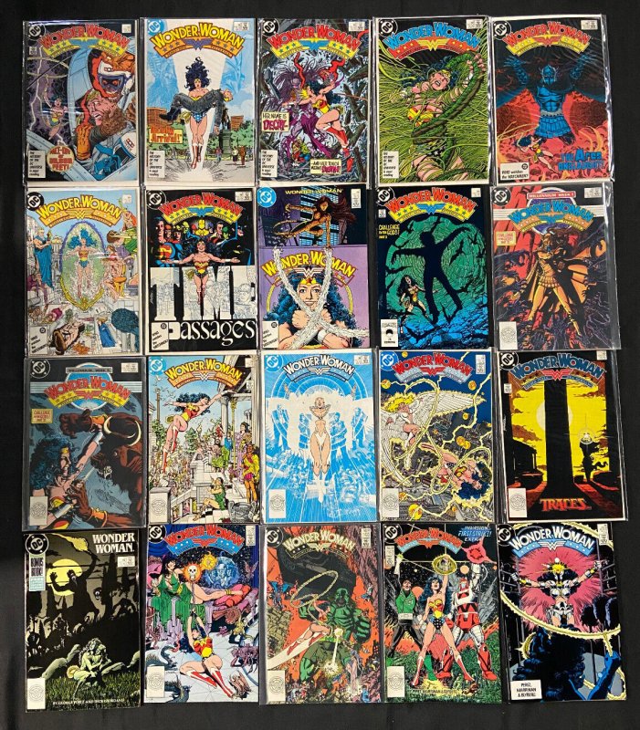 Wonder Woman 80 Modern Comics Lot Most FN or Better Perez, Byrne (DC Comics), raw comic book in FN condition — front cover
