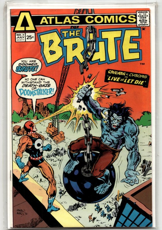 Brute #3 (1975), raw, ungraded comic book — front cover