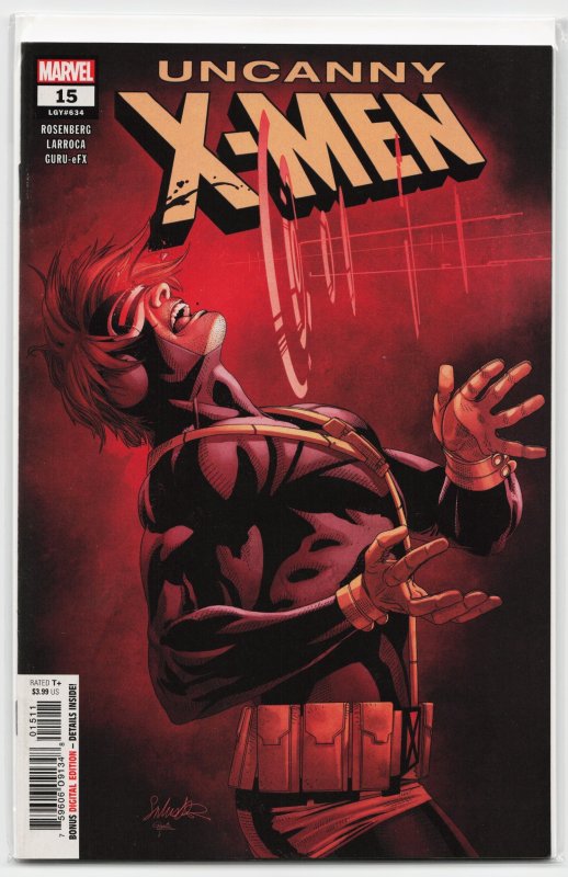 Uncanny X-Men #15 (Marvel Comics, 2019), raw, ungraded comic book — front cover