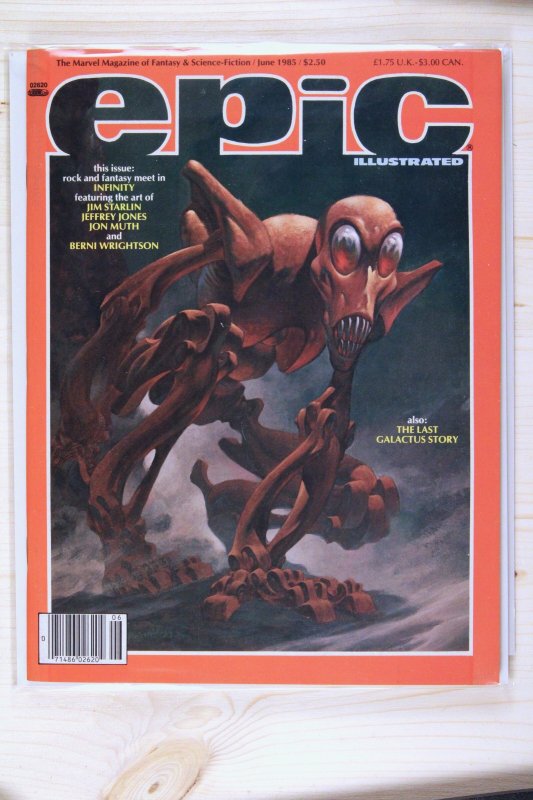 Epic Illustrated #30 (Marvel Comics, 1985), raw comic book in NM 9.4 condition — front cover