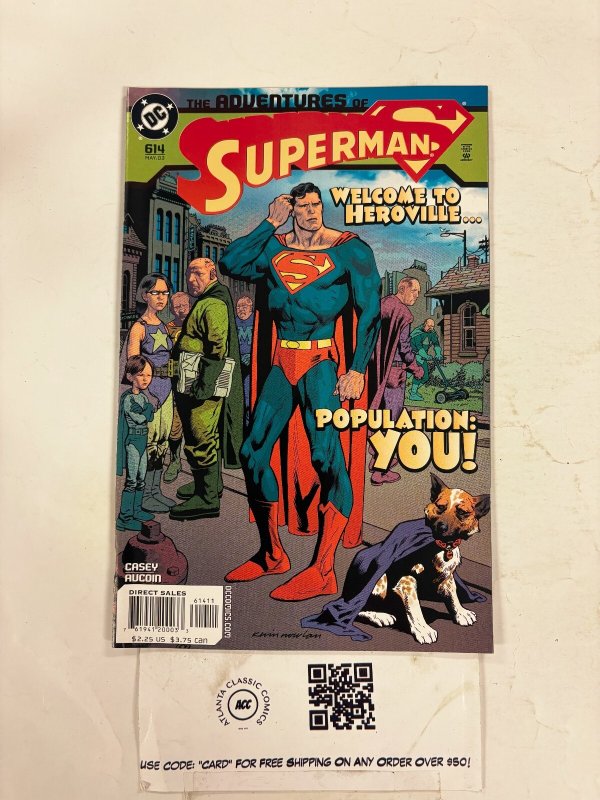 Adventures of Superman #614 (DC Comics), raw comic book in NM condition — front cover