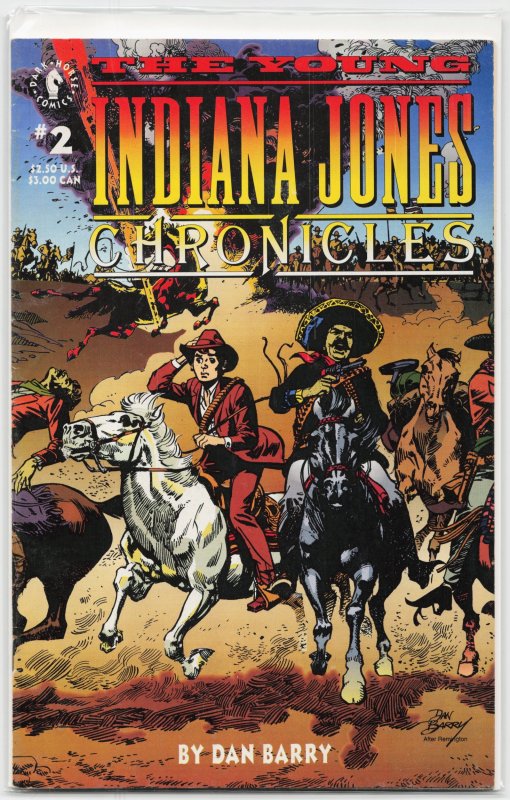 Young Indiana Jones Chronicles #2 (Dark Horse Comics, 1992), raw, ungraded comic book — front cover