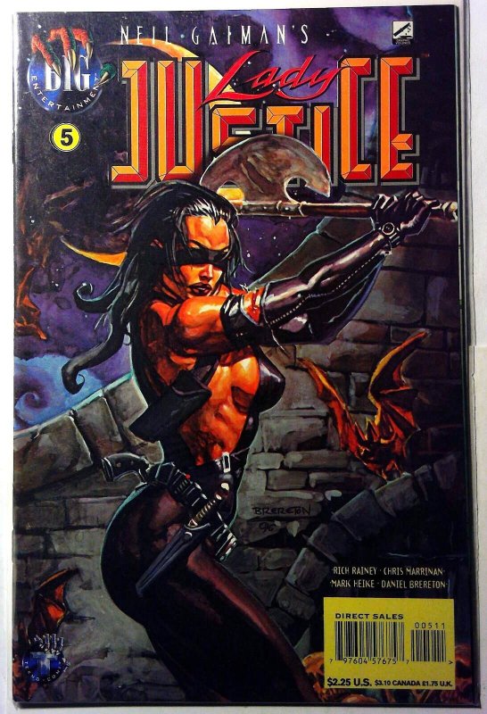 Lady Justice #5 (Image Comics, 1996), raw, ungraded comic book — front cover