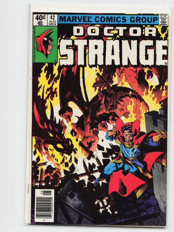 Doctor Strange #42 (Marvel Comics, 1980), raw, ungraded comic book — front cover