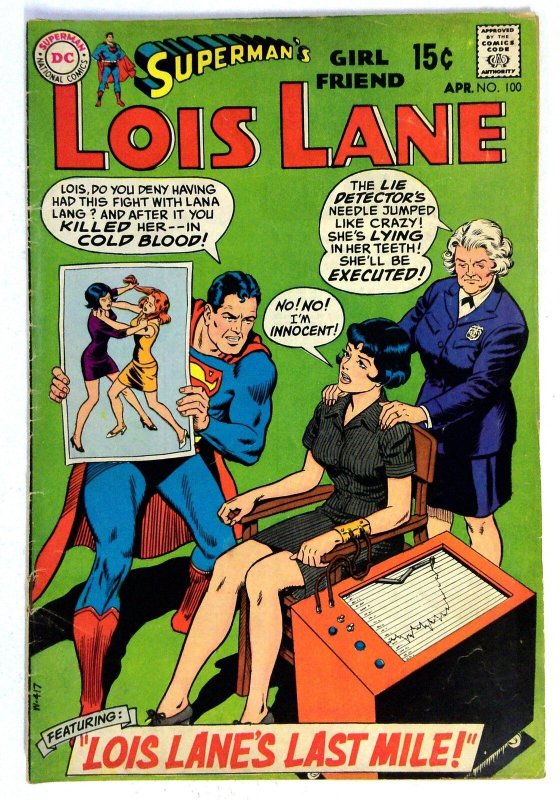 Superman's Girl Friend Lois Lane #100 (DC Comics, 1969), raw comic book in VG condition — front cover