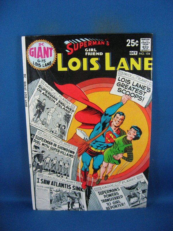Superman Girlfriend Lois Lane #104 (DC Comics, 1970), raw comic book in VF condition — front cover