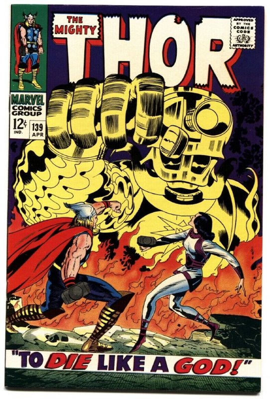 Thor #139-1967 (Marvel Comics), raw, ungraded comic book — front cover