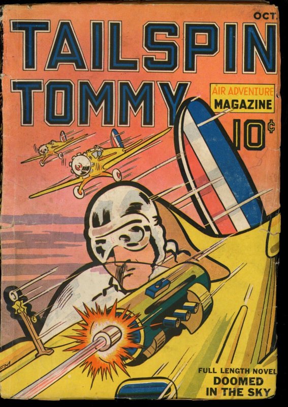Tailspin Tommy Air Adventure Magazine - 10/36 - Condition: G-VG - 1st Iss -10846, raw comic book in VG condition — front cover