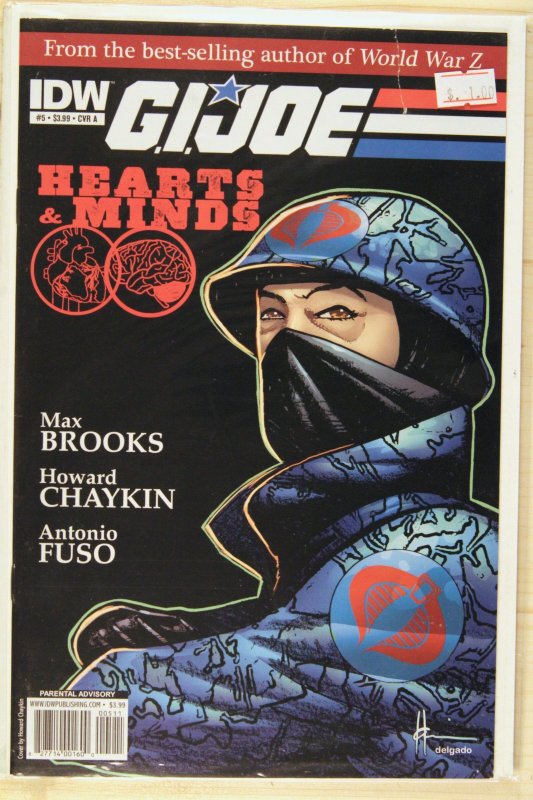 G.I. Joe: Hearts & Minds #5 (IDW Publishing, 2010), raw comic book in VF- 7.5 condition — front cover