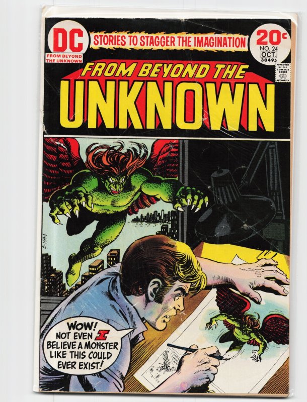 From Beyond the Unknown #24 (1973), raw, ungraded comic book — front cover