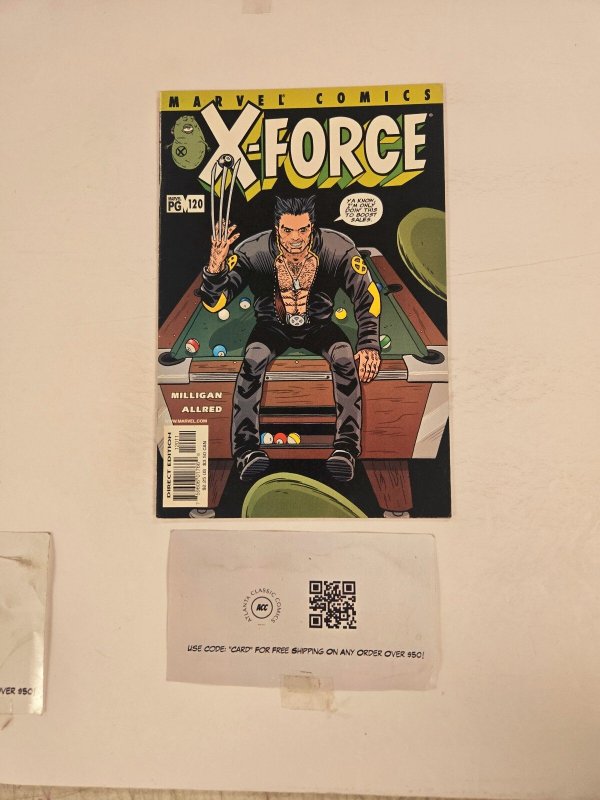 X-Force #120 (Marvel Comics), raw comic book in VF condition — front cover