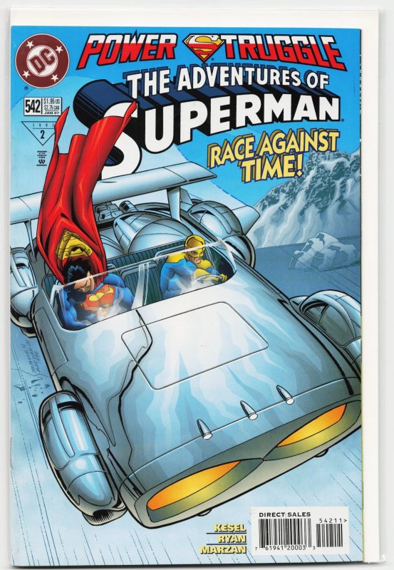 Adventures of Superman #542 (DC Comics, 1997), raw, ungraded comic book — front cover