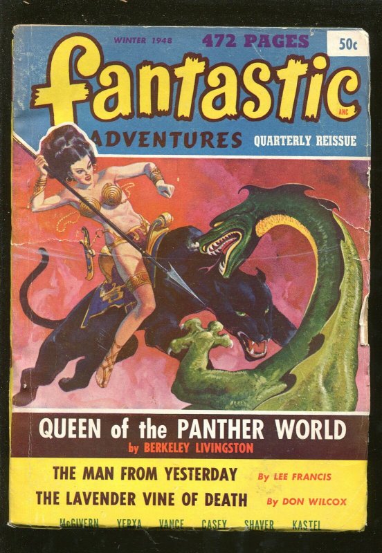 Amazing Stories Quarterly Winter 1948-Spicy-Flying Saucer-Pulp THRILLS-vg/fn (1948), raw, ungraded comic book — front cover