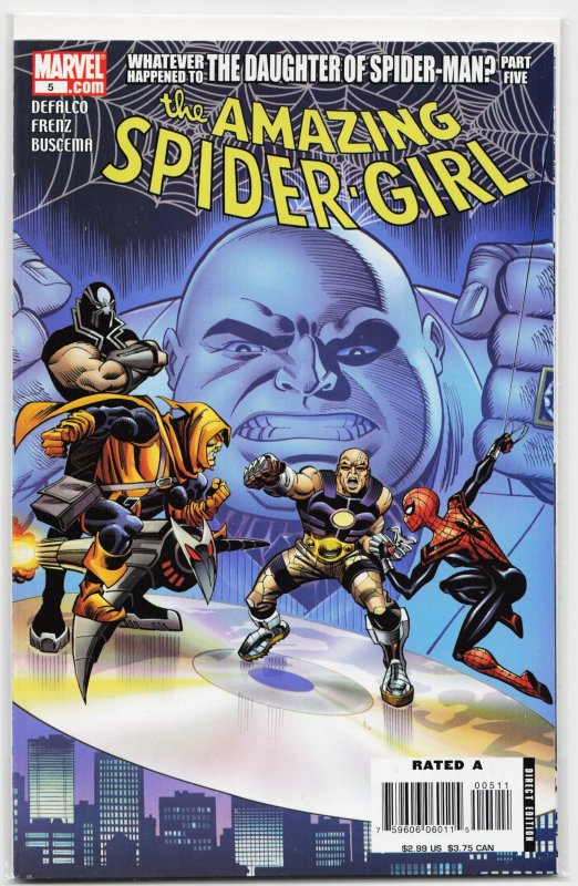 The Amazing Spider-Girl #5 (Marvel Comics, 2007), raw, ungraded comic book — front cover