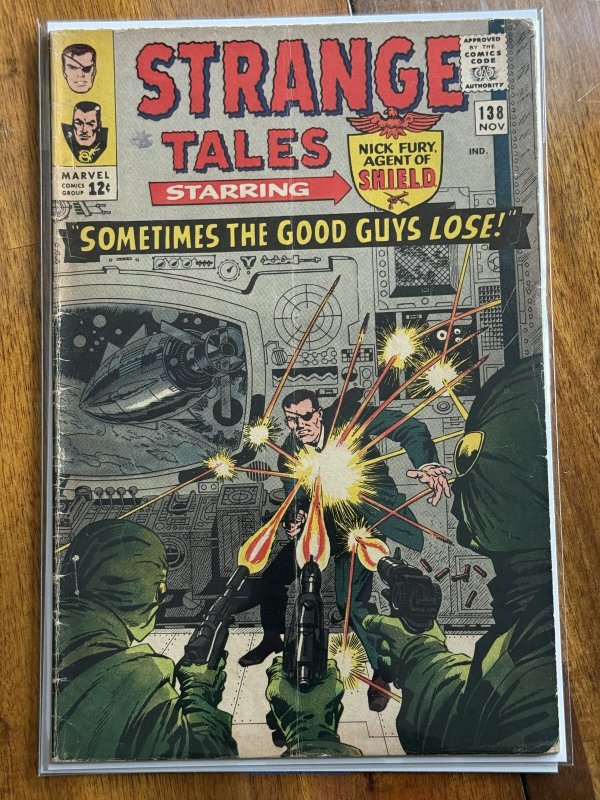 Strange Tales #138 (Marvel Comics, 1965), raw comic book in VG 4.0 condition — front cover