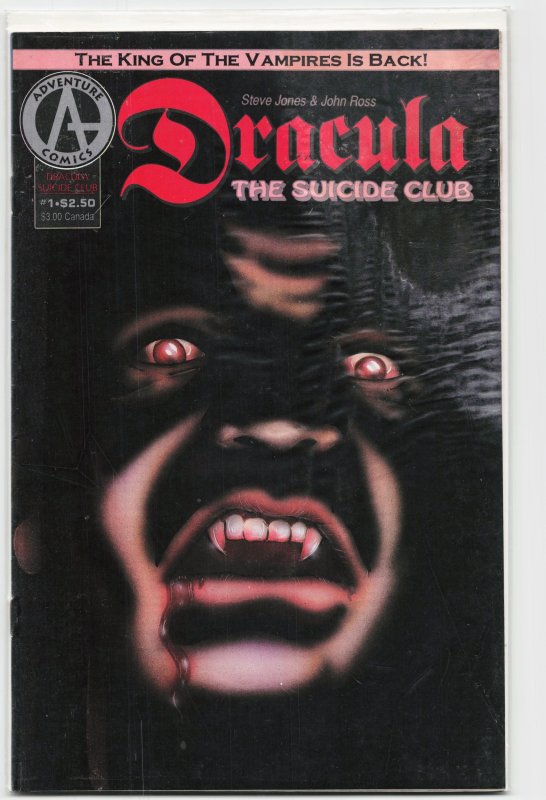 Dracula: The Suicide Club #1 (1992), raw, ungraded comic book — front cover