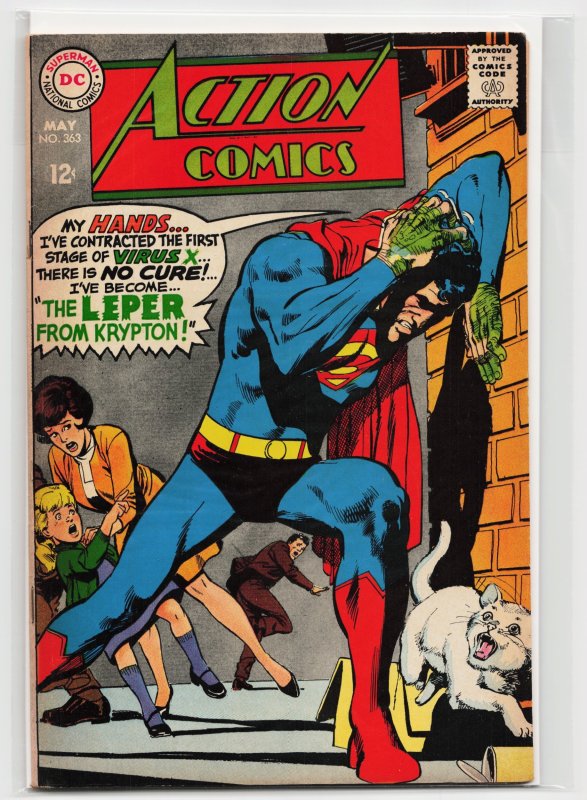 Action Comics #363 (DC Comics, 1968), raw, ungraded comic book — front cover
