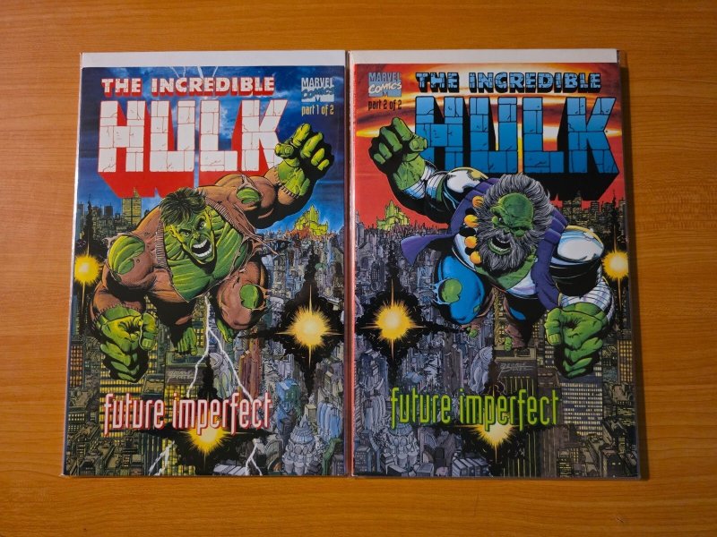 Incredible Hulk: Future Imperfect 1-2 Complete Set Run! ~ Near Mint NM ~ 1992 (Marvel Comics, 1992), raw comic book in NM condition — front cover