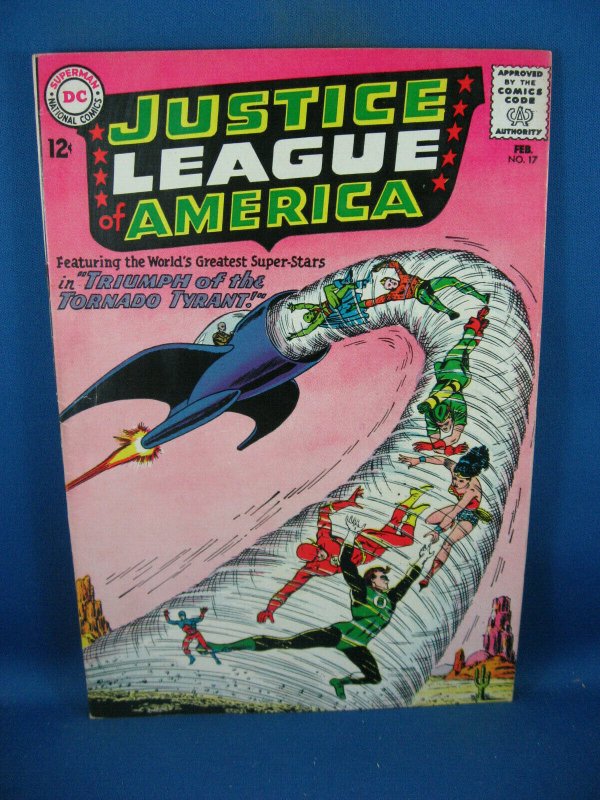 Justice League of America #17 (DC Comics, 1963), raw comic book in VF condition — front cover