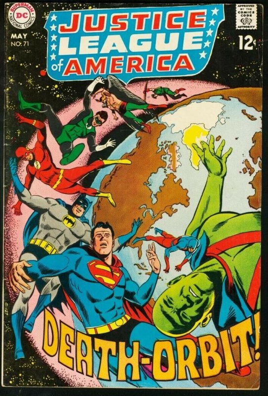 Justice League of America #71-1969-Batman/superman Fn/vf (DC Comics), raw comic book in FN/VF condition — front cover