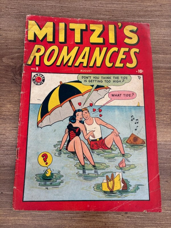 Mitzi's Romances #9 (Marvel Comics), raw comic book in VG condition — front cover
