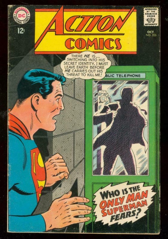Action Comics #355 (DC Comics, 1967), raw comic book in VG/FN condition — front cover