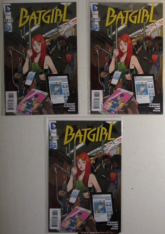 2015 Batgirl Lot of 3 #38 x3 DC Comics NM 4th Series 1st Print Comic Books (DC Comics, 2015), raw comic book in NM condition — front cover