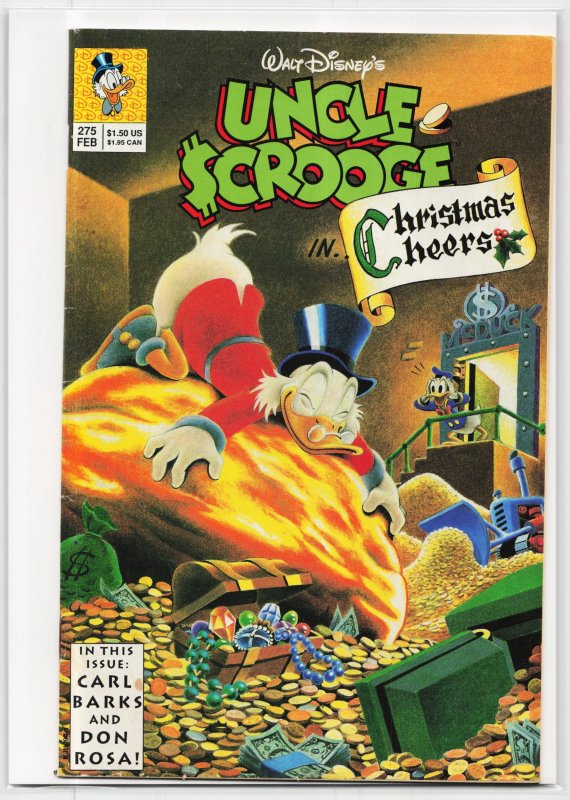 Uncle Scrooge #275 (Disney Comics, 1993), raw, ungraded comic book — front cover