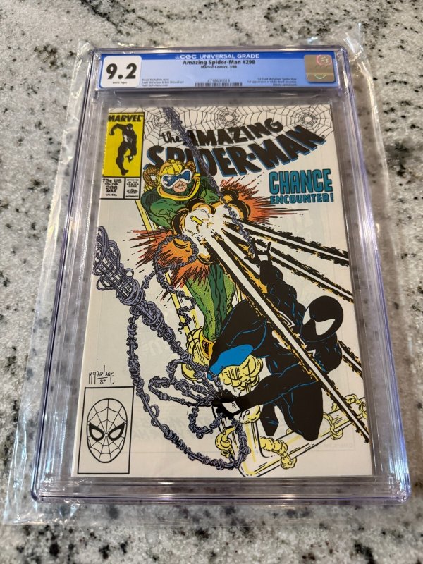 Amazing Spider-Man #298 (Marvel Comics, 1988), CGC 9.2 graded comic book, Universal Blue label — front cover in its holder